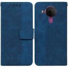 For Nokia 5.4 Geometric Embossed Leather Phone Case(Blue) - 1