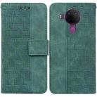 For Nokia 5.4 Geometric Embossed Leather Phone Case(Green) - 1