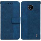 For Nokia C20 / C10 Geometric Embossed Leather Phone Case(Blue) - 1