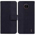 For Nokia C20 / C10 Geometric Embossed Leather Phone Case(Black) - 1