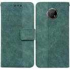 For Nokia G300 Geometric Embossed Leather Phone Case(Green) - 1