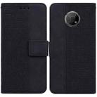 For Nokia G300 Geometric Embossed Leather Phone Case(Black) - 1