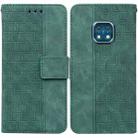 For Nokia XR20 Geometric Embossed Leather Phone Case(Green) - 1