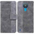 For Nokia 1.4 Geometric Embossed Leather Phone Case(Grey) - 1