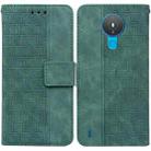 For Nokia 1.4 Geometric Embossed Leather Phone Case(Green) - 1