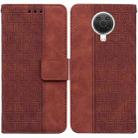 For Nokia G10 / G20 Geometric Embossed Leather Phone Case(Brown) - 1