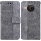 For Nokia X10 / X20 Geometric Embossed Leather Phone Case(Grey) - 1