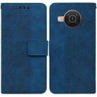 For Nokia X10 / X20 Geometric Embossed Leather Phone Case(Blue) - 1