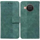 For Nokia X10 / X20 Geometric Embossed Leather Phone Case(Green) - 1