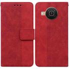 For Nokia X10 / X20 Geometric Embossed Leather Phone Case(Red) - 1