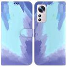 For Xiaomi 12 Pro Watercolor Pattern Horizontal Flip Leather Phone Case(Winter Snow) - 1