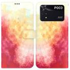 For Xiaomi Redmi Poco M4 Pro Watercolor Pattern Horizontal Flip Leather Phone Case(Spring Cherry) - 1