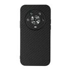 For Honor Magic4 Accurate Hole Carbon Fiber Texture PU Phone Case(Black) - 1