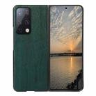 For Huawei Mate X2 Wood Texture PU Phone Case(Green) - 1