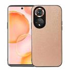 For Honor 50 Wood Texture PU Phone Case(Gold) - 1