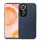 For Honor 50 Wood Texture PU Phone Case(Blue) - 1