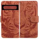 For Google Pixel 7 5G Tiger Embossing Pattern Horizontal Flip Leather Phone Case(Brown) - 1