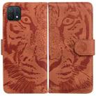 For OPPO A16K Tiger Embossing Pattern Horizontal Flip Leather Phone Case(Brown) - 1