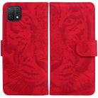 For OPPO A16K Tiger Embossing Pattern Horizontal Flip Leather Phone Case(Red) - 1