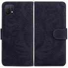 For OPPO A16K Tiger Embossing Pattern Horizontal Flip Leather Phone Case(Black) - 1