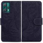 For OPPO Realme 9 Pro Tiger Embossing Pattern Horizontal Flip Leather Phone Case(Black) - 1