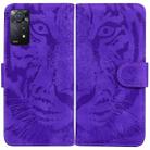 For Xiaomi Redmi Note 11 Pro 4G/5G Overseas Version Tiger Embossing Pattern Horizontal Flip Leather Phone Case(Purple) - 1