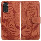 For Xiaomi Redmi Note 11 Overseas Version / Redmi Note 11S Tiger Embossing Pattern Horizontal Flip Leather Phone Case(Brown) - 1