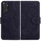 For Xiaomi Redmi Note 11 Overseas Version / Redmi Note 11S Tiger Embossing Pattern Horizontal Flip Leather Phone Case(Black) - 1