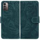 For Nokia G21 / G11 Tiger Embossing Pattern Horizontal Flip Leather Phone Case(Green) - 1