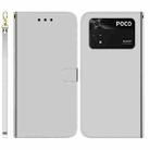 For Xiaomi Poco M4 Pro Imitated Mirror Surface Horizontal Flip Leather Phone Case(Silver) - 1