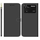 For Xiaomi Poco M4 Pro Imitated Mirror Surface Horizontal Flip Leather Phone Case(Black) - 1
