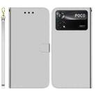 For Xiaomi Poco X4 Pro 5G Imitated Mirror Surface Horizontal Flip Leather Phone Case(Silver) - 1