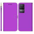 For Xiaomi Redmi K50 / K50 Pro Imitated Mirror Surface Horizontal Flip Leather Phone Case(Purple) - 1