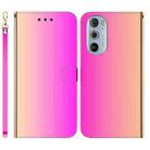 For Motorola Edge 30 Pro Imitated Mirror Surface Horizontal Flip Leather Phone Case(Gradient Color) - 1