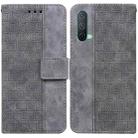 For OnePlus Nord CE 5G Geometric Embossed Leather Phone Case(Grey) - 1