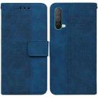 For OnePlus Nord CE 5G Geometric Embossed Leather Phone Case(Blue) - 1