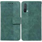For OnePlus Nord CE 5G Geometric Embossed Leather Phone Case(Green) - 1
