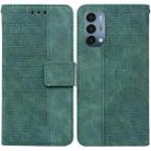 For OnePlus Nord N200 5G Geometric Embossed Leather Phone Case(Green) - 1