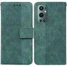 For OnePlus 9 Pro Geometric Embossed Leather Phone Case(Green) - 1