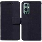 For OnePlus 9 Pro Geometric Embossed Leather Phone Case(Black) - 1