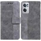 For OnePlus Nord CE 2 5G Geometric Embossed Leather Phone Case(Grey) - 1