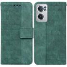 For OnePlus Nord CE 2 5G Geometric Embossed Leather Phone Case(Green) - 1