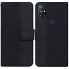 For OnePlus Nord N10 5G Geometric Embossed Leather Phone Case(Black) - 1