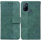 For OnePlus Nord N100 Geometric Embossed Leather Phone Case(Green) - 1