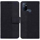 For OnePlus Nord N100 Geometric Embossed Leather Phone Case(Black) - 1