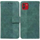 For Samsung Galaxy A03 164mm Geometric Embossed Leather Phone Case(Green) - 1