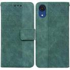 For Samsung Galaxy A03 Core Geometric Embossed Leather Phone Case(Green) - 1