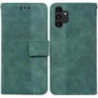 For Samsung Galaxy A13 4G Geometric Embossed Leather Phone Case(Green) - 1