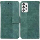 For Samsung Galaxy A23 Geometric Embossed Leather Phone Case(Green) - 1