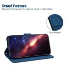 For Samsung Galaxy M42 5G Geometric Embossed Leather Phone Case(Blue) - 6